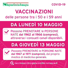 Da ieri, registrati altri 16 morti. Vaccinazioni Al Via Le Prenotazioni Dei 50enni Citta Di Granarolo Dell Emilia