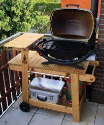Cool Cart For Weber Q S The Bbq Brethren Forums Outdoor Grill Area Diy Grill Stand Bbq Table