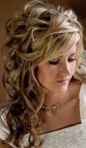 Curly hair with bangs looks extremely cute and feminine. Wedding Hairstyles Wedding Hairstyles Down Curly