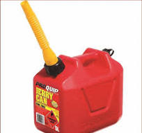 JERRY CAN 5 L LT TOUGH RED PLASTIC 5 LITRE PETROL DIESEL FUEL INC POURER  APPROVE