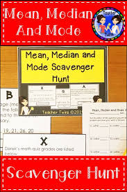 Mean Median And Mode Scavenger Hunt Math Word Problems Pre Algebra Activities Maths Activities Middle School