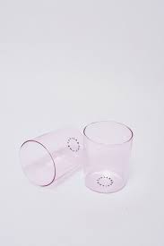 Maison Balzac 4 Drinking Gobelets Pink Mouth Blown Pink Handmade
