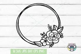 Download Floral Wreath Svg Frame Svg Cut File Files For Cricut 621043 Cut Files Design Bundles