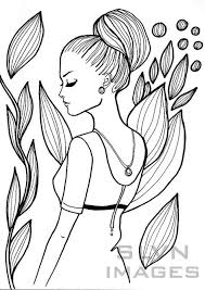 Summer Fashion Girl Printable Coloring Page By Silviannadesign Coloring Pages Printable Coloring Pages Printable Coloring