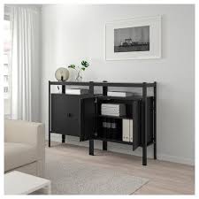 Hemnes Open Sink Cabinet With 2 Drawers Black Brown Stain 48 Shelves Ikea Furniture