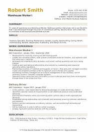 Maybe you would like to learn more about one of these? Warehouse Worker Resume Samples Qwikresume