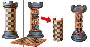To be effective rooks needs open or semi open file. This Incredible Rook Tower Has A Pack Away Flexible Wooden Chess Board That Wraps Around It
