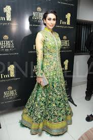Karisma Kapoor Attends Neerus Emporio First Anniversary Event Indian Wedding Dress Bollywood Fashion Indian Fashion