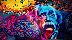 Albert Einstein Graffiti Street Art Colourful Peel And Stick Etsy In 2021 Artistic Wallpaper Graffiti Wallpaper Graphic Wallpaper