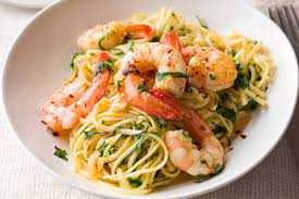 Linguine With Prawns Chilli Garlic Rocket Recipe Rocket Recipes Prawn Recipes Chilli Prawn Pasta