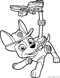 All images and logos are crafted with great workmanship. Tracker Paw Patrol Coloring Pages Coloringall