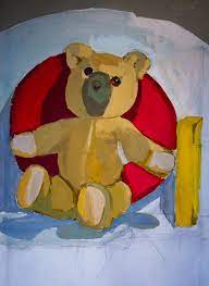 Teddy Bear Painting Acrylic Colors On