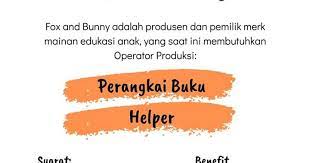 Jun 07, 2021 · setelah kota kudus, menyusul kabupaten demak, jawa tengah, terancam masuk zona merah. Lowongan Kerja Fox And Bunny Posisi Perangkai Buku Helper Yogyakarta Jatengloker
