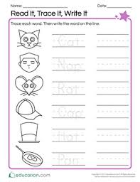 Read It Trace It Write It Writing Worksheets Writing Words