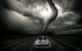 Ford Mustang Muscle Tornado Classic Storm Dark Road Sky Creative Wallpaper 2560x1600 110719 Wallpaperup