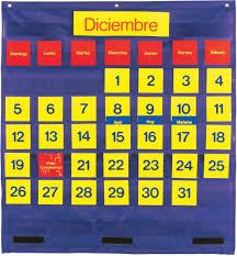 Bilingual Monthly Calendar Pocket Chart Ler2210
