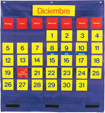 bilingual monthly calendar pocket chart ler2210