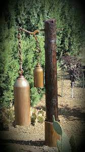 Oxygen Tank Bells Metal Yard Art Metal Garden Art Wind Sculptures