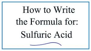 Nitrous acid is used to make diazonium salts from amines. How To Write The Formula For Sulfuic Acid Youtube