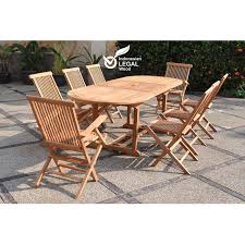 Profitez de tables et de chaises en bois de qualité pour créer le jardin unique de vos rêves ! Kajang Salon De Jardin Teck Massif 8 Personnes Table Ovale 6 Chaises 2 Fauteuils 2245