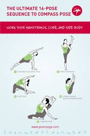 16 Pose Sequence To Help You Progress In Compass Pose Compass Pose Power Yoga Yoga Sequences
