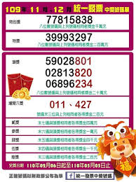 Every two months, sets of numbers are randomly drawn that correspond to the eight. çµ±ä¸€ç™¼ç¥¨109å¹´11 12æœˆä¸­çŽçŽè™Ÿin 2021