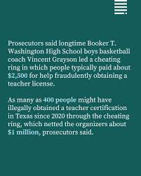 Houston Landing | Three Houston ISD employees are among the five people charged in connection with a scheme to help hundreds of people cheat on state teacher... | Instagram