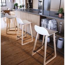 Tabouret De Bar Chaise De Bar Mi Hauteur Scandinave Blanc Scarlett Mini Tabouret Cuisine Chaise Bar Tabouret De Bar