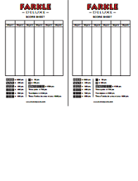 Farkle Score Sheet Free Download Create Edit Fill And