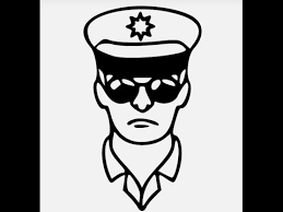Show how to glue a hat shape above the puppet face and a felt strip below the face for a uniform. Easy To Draw Cartoon Police Officer Novocom Top