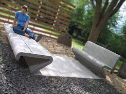 City S First Street Library Is Made With Wood Parametric Design Concrete Furniture Concrete Garden Bench Modern Bench Design