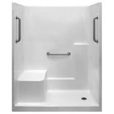 Redi shower kits feature a shower pan and shower bench specifically sized to replace your existing bathtub. Right Shower Stalls Kits Showers The Home Depot