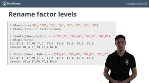 R Tutorial Using Factors In R Youtube