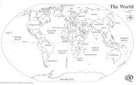 The black and white atlas world map is an elegant choice for a feature wall. World Map Black And White Pdf Aline Art