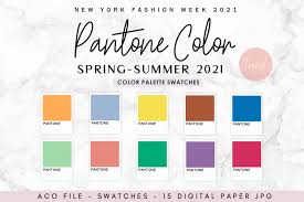Recently, pantone released its fashion color trend report for spring/summer 2021. Pantone Color Spring Summer 2021 Swatches For Photoshop 1309084 Palettes Design Bundles