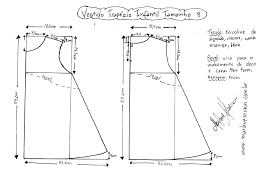 Moldes De Vestidos De Crianças Para Imprimir Em Tamanho Real Esquema De Modelagem Do Vestido Trapezio Infantil Tamanho 8 Molde Infantil Molde De Vestido Infantil Molde De Roupa Infantil