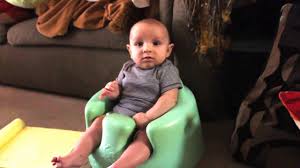 3 Month Old Baby Sits In A Bumbo Youtube