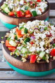 Gesunder Griechischer Freekeh Salat Salat Rezepte Susskartoffel Salat Salat