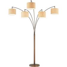 Artiva Lucianna 83 In Antique Bronze 5 Arc Led Floor Lamp With Dimmer Led602805fbz In 2020 Led Floor Lamp Brushed Steel Floor Lamp Floor Lamp