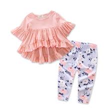 details about fashion toddler kids baby girl clothes outfits t shirt top pants trousers set