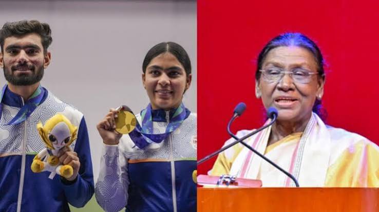 राष्ट्रपति मुर्मू ने पदक विजेता भारतीय निशानेबाजों को दी बधाई - Daily Hindi Milap