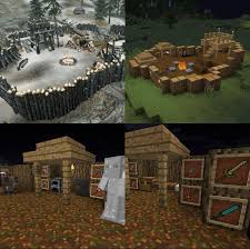Farm, petting zoo, beach, hotel, spa, shop, restaurant, cottage. Skyrim Inspired Me To Build This Bandit Camp In Minecraft For When The New Update Comes Out With Campfires What Do You Guys Think Minecraft
