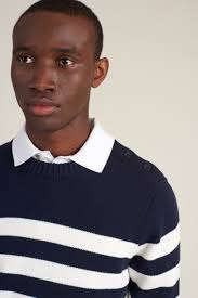 Bondelid Ted Block Stripe Navy Blazer