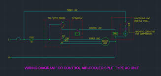 This is a practical hvac video about the refrigeration piping diagram of dx type fresh air handling unit in the urdu / hindi language. Wiring Diagram For Control Air Cooled Split Type Ac Unit Cad Block And Typical Drawing