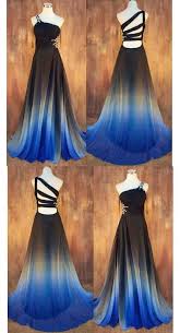 Black And Blue Ombre Prom Dress Unique Evening Dresses Sleeveless Prom Dresses Evening Dresses Long Custom Made Evening D Colorful Prom Dresses Sweetheart Prom Dress Beautiful Prom Dresses
