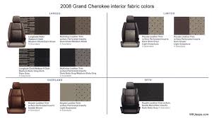 Jeep Grand Cherokee Wk Exterior And Interior Colors