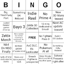 Skyward sword hd and xenoblade chronicles 2's pyra and mythra joining super smash bros. Nintendo Direct Bingo 2021 02 17 General Gaming Zelda Universe Forums