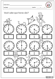 Sos Professor Atividades Voce Sabe Que Horas Sao Aulas De Matematica Educacao Matematica Exercicios De Matematica
