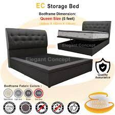 8inch + 2leg(upon katil sampai cantik. Exclusive Deals Ec Storage Bed Full Solid Wood Structure Bedframe Katil Queen King 4 Colours Available Bed Frame Lazada