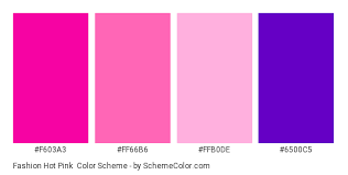 Information about hot pink / #ff69b4. Fashion Hot Pink Color Scheme Bright Schemecolor Com